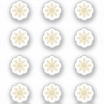 12 Mini Gold Snowflake Stickers<br><div class="desc">Beautiful photographic & animated designs</div>