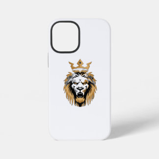 12 Mini "Royal Lion Coque iphone - Gras et Majestic Design