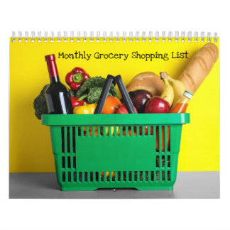 12 mois 2026 Calendrier Grocery Shopping Tracker