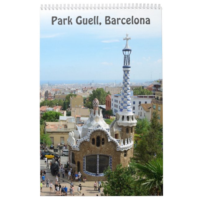 12 mois Park Guell, calendrier photo de Barcelone (Protection)