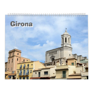 12 mois Voyage Girona mur Calendrier