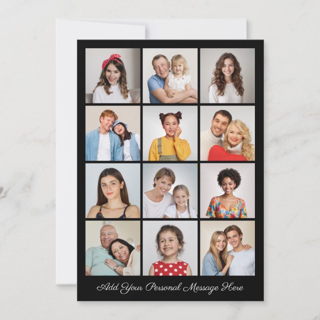 12 Photo Collage Ajoutez Votre Propre Carte De Voe (Devant)