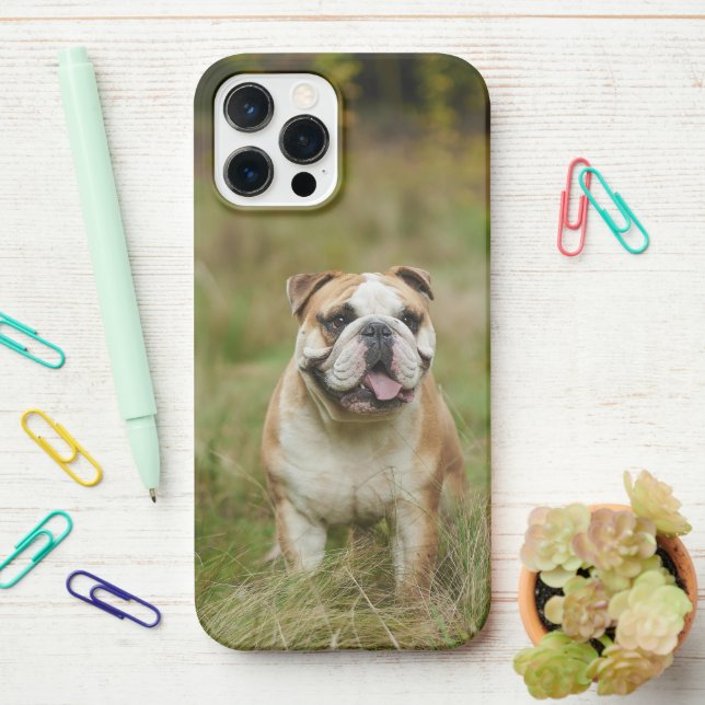 12 Pro Max Photo de chien coque iphone personnalisé (Sur le bureau)