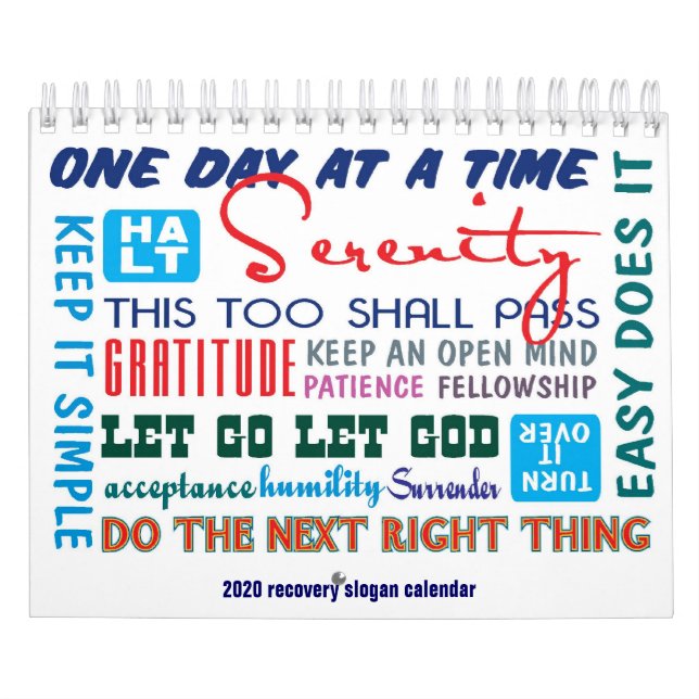 12 slogans de sobriété en 12 étapes calendrier 202 (Protection)