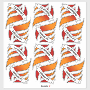 12 Stickers de nom et de confirmation