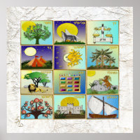 12 Tribus d'Israël Art Imprimer Poster