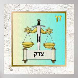12 Tribus d'Israël Dan Art Impression Affiche