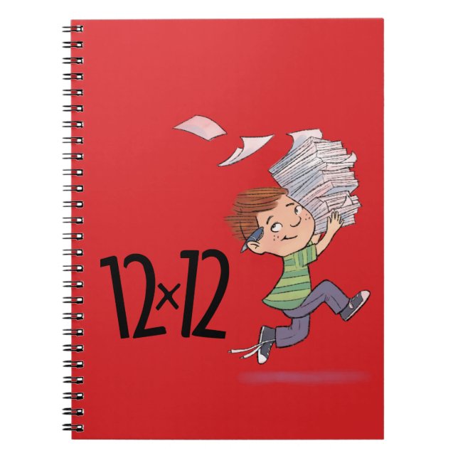 12 x 12 Carnet spiral rouge (Devant)