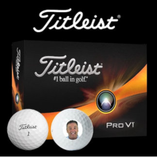 12 x balles de golf Titleist Pro V1 avec photo per