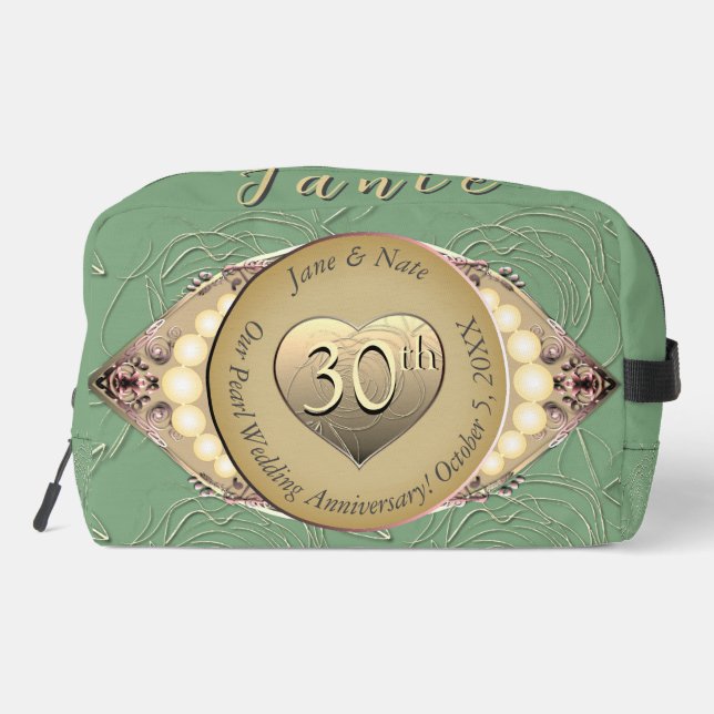 12e/30e Anniversaire de perles Sac à coudre (Verso)