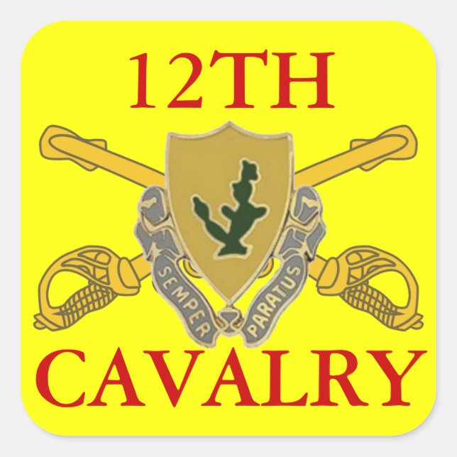 12E ÉTIQUETTES DE CAVALERIE (Devant)