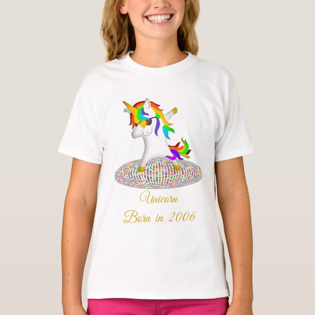12ème T-SHIRT de cadeau de filles de LICORNE (Devant)