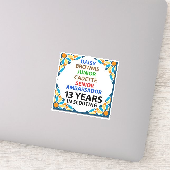 13 ans en Scouting Sticker (Détail)