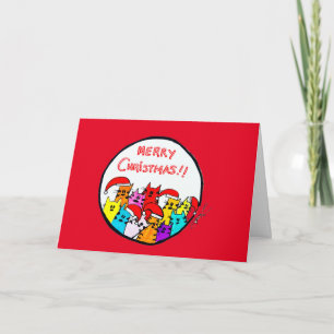 13 - Carte Chats de Noël