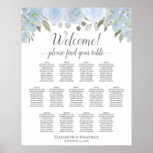 13 Tableau Plafond bleu Dusty Mariage