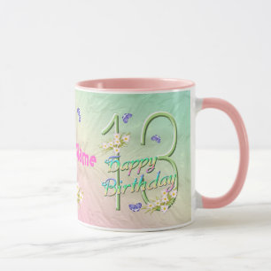 13e anniversaire papillon de jardin Mug