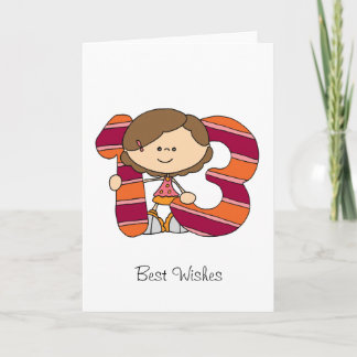 13ème anniversaire - carte de voeux - fille