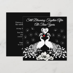 13ème anniversaire de la nature Carte Fleur sauvag