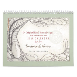 14 dessins originaux, calendrier 2018