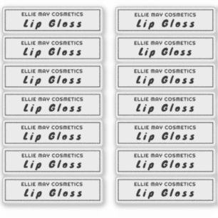 14 Étiquettes Gloss Lip Clair 2,9 X 0,85 Pouce