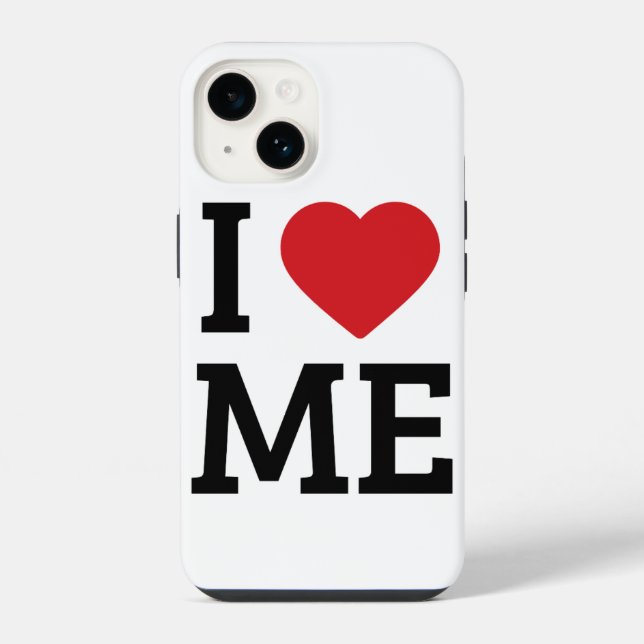14 Étui pour iPhone J'aime Moi | Coque de téléphone A (Verso)