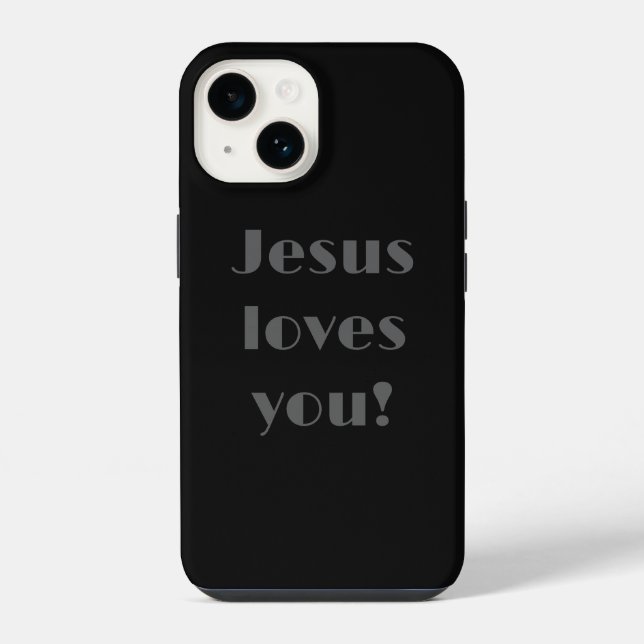 14 Jésus vous aime ! Coque Case-Mate pour iPhone (Verso)