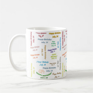 14 juillet, Anniversaire Mug