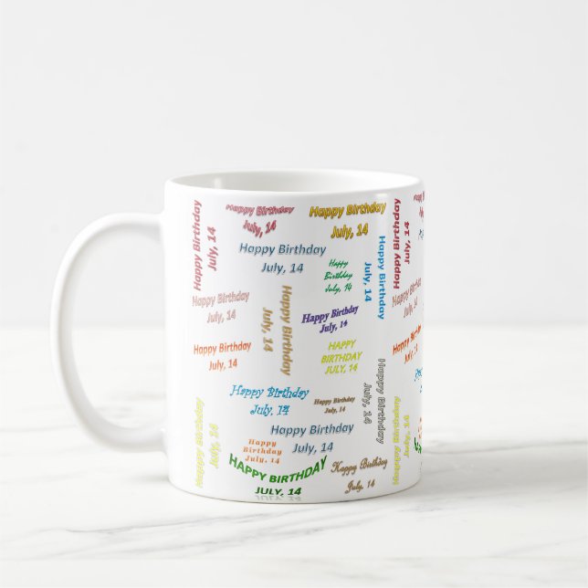 14 juillet, Anniversaire Mug (Gauche)