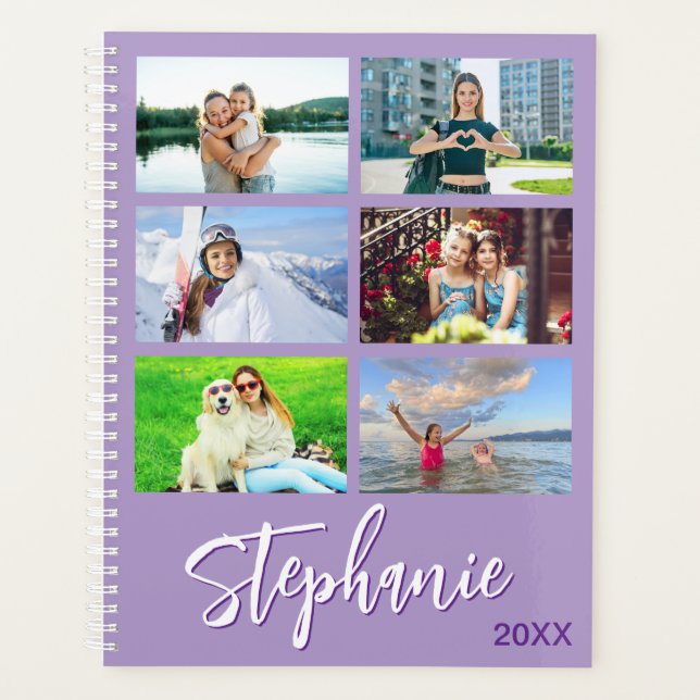 14 Photo Collage Personalized Pale Purple (Devant)