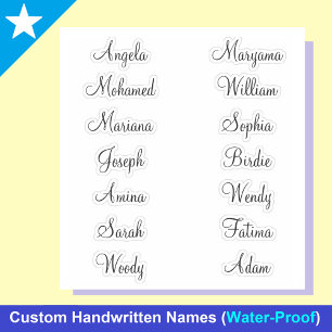 14 prénoms personnalisés   Stickers Best Calligrap