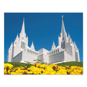 14" x 11" temple de la photo LDS San Diego