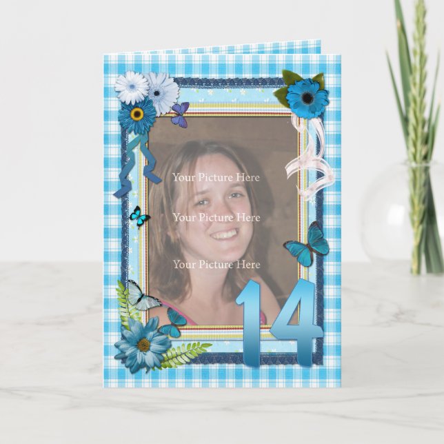 14e carte photo pour un anniversaire (Devant)