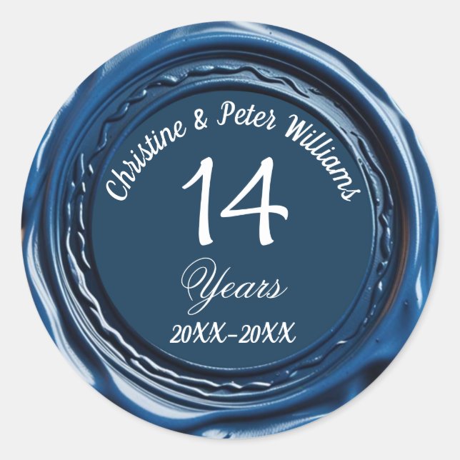 14e Sticker Mariage de cire bleue (Devant)