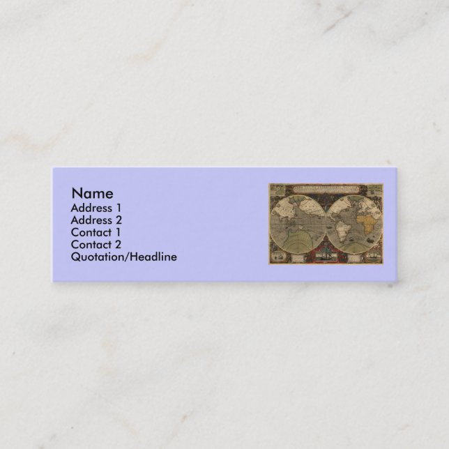 1595 cartes vintages du monde par Jodocus Hondius (Devant)