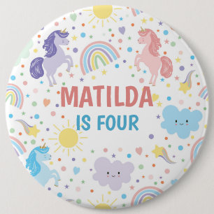 15,2 Cm Jolie petite licorne Badge Rond