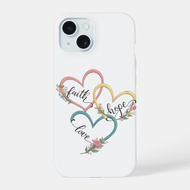 15 Conception de coque iPhone Foi Espérance Amour (Verso)