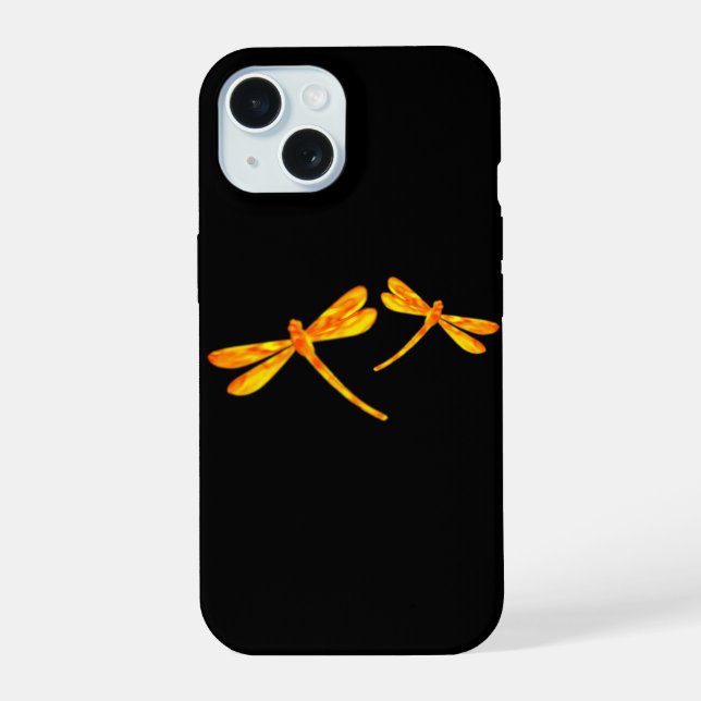 15 Coque de téléphone Dragonfly pour iPhone - Feu (Verso)