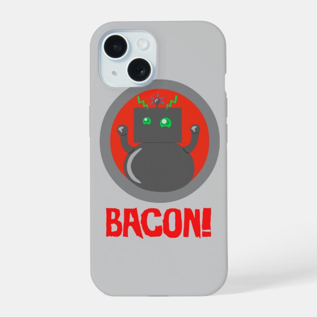 15 Coque iphone Bacon Robot (Verso)