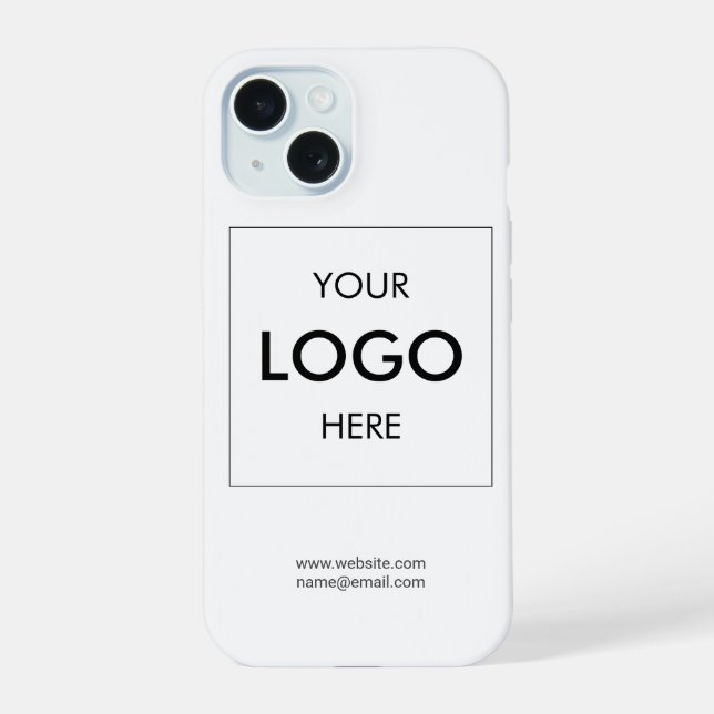 15 Coque iphone blanc du logo de l'entreprise (Verso)