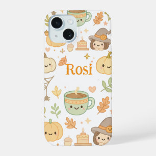 15 Coque iPhone Citrouille Automnale Mignonne - Nom P