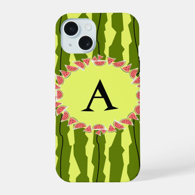 15 Coque iphone "Monogramme" de la pastèque (Verso)