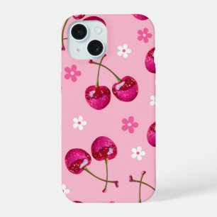 15 Coque iPhone Pailletée Rose Fuschia Brillante - Te