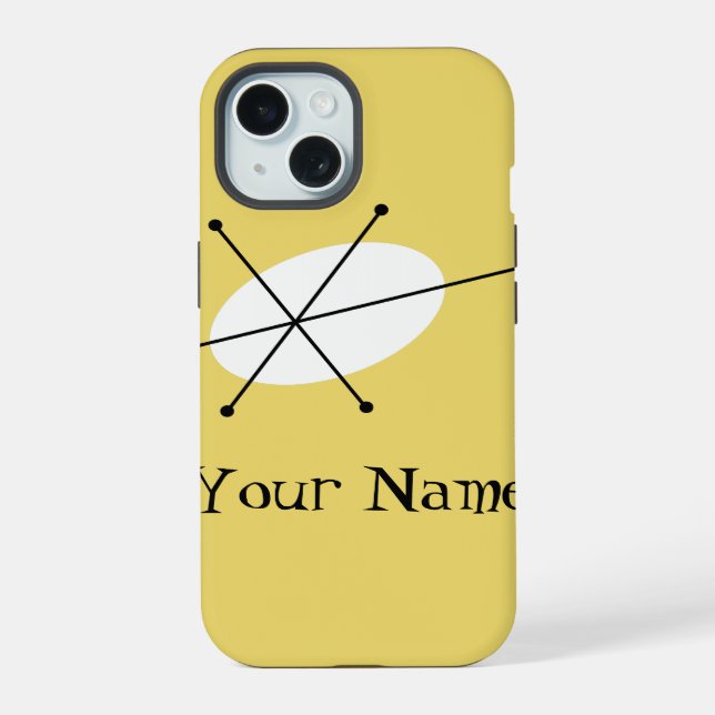 15 Dazzle Jaune 'Nom' coque iphone vertical (Verso)