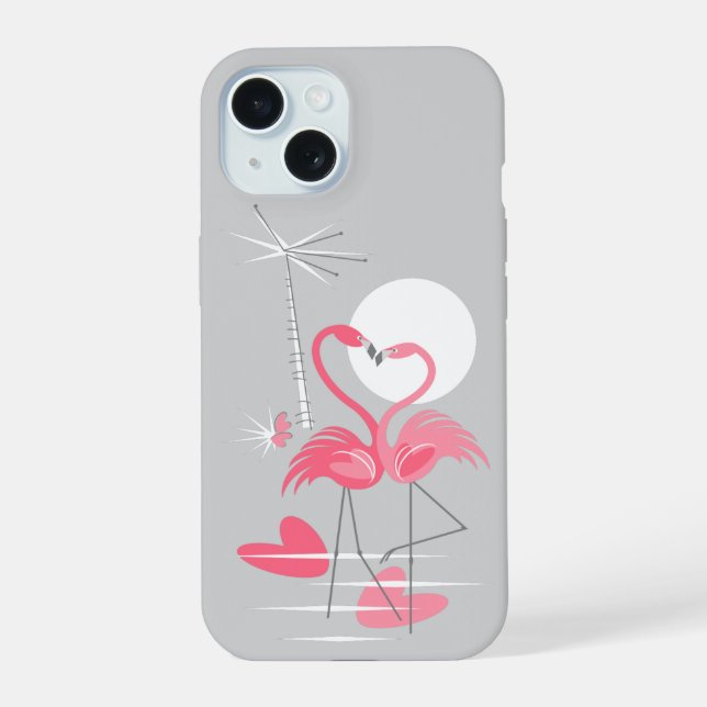 15 Flamant rose Love coque iphone (Verso)