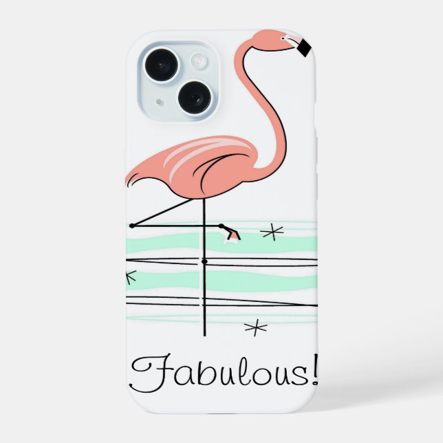 15 Flamant rose Océan "Fabuleux !" coque iphone (Verso)