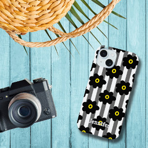 15 Flower Power Stripes Personnaliser le Coque iphone