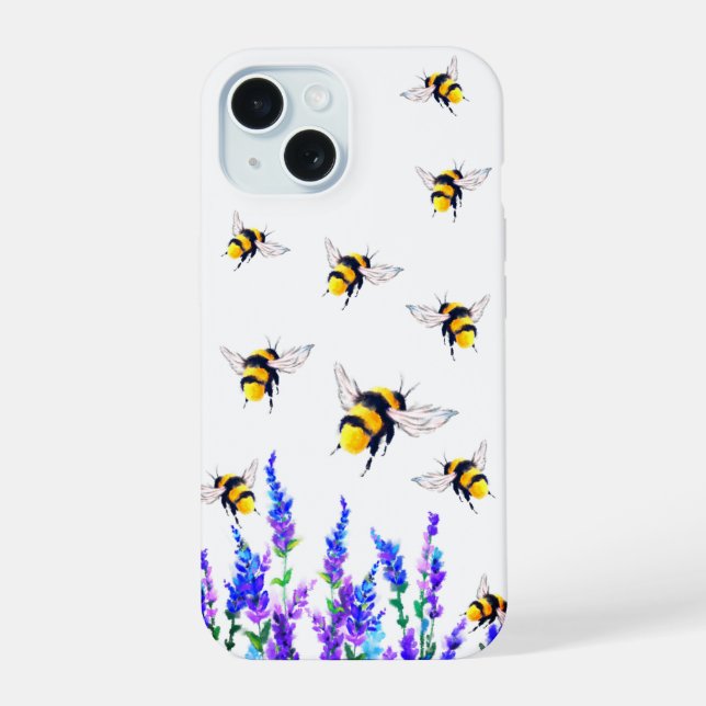 15 Flying Bees coque iphone (Verso)