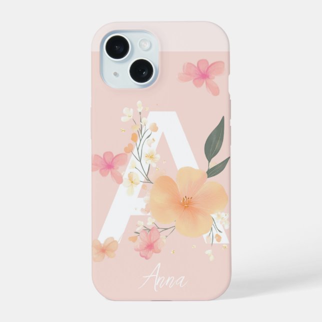 15 iPhone nom Changer le Coque iphone de logo initial (Verso)