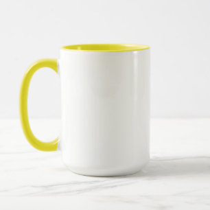 15 oz Mug à Accent Jaune pour les gorgées quotidie