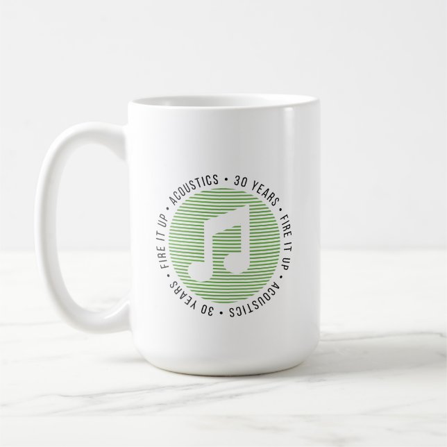 15 oz tasse 30 ans note musicale + Alien (Gauche)